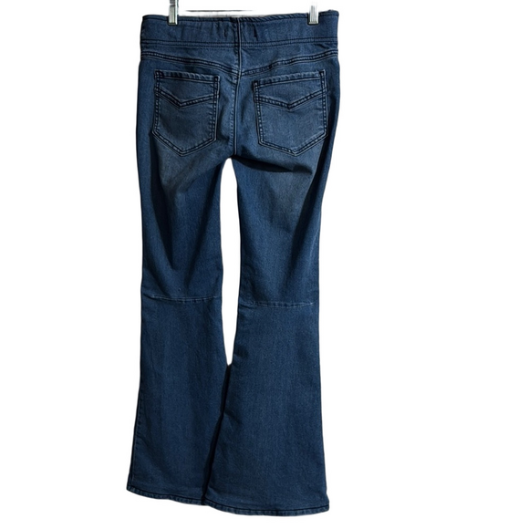Free People Blue Flare Wide Leg Jeans - Picture 9 of 10